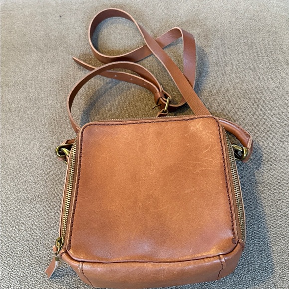Madewell The Square Satchel Crossbody Leather Bag Purse (NH) - Picture 1 of 6